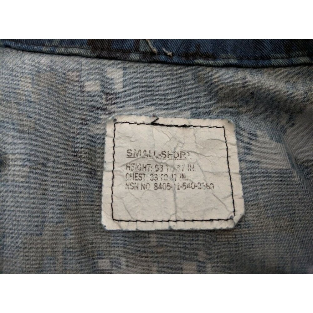 US Navy Digital Camo Working Blouse Women's Blue Size Small Short - Picture 6 of 7